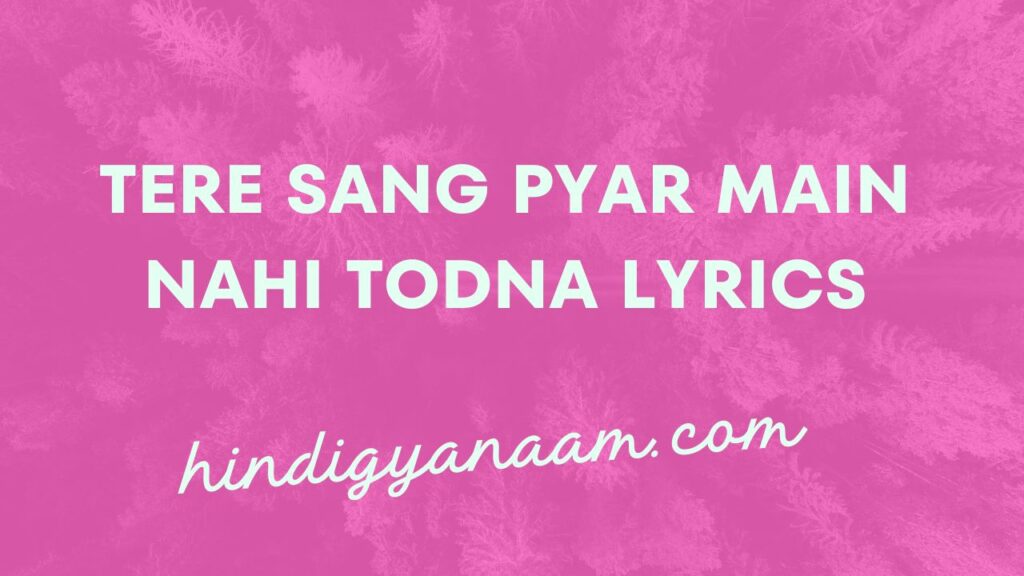 Tere sang pyar main nahi todna lyrics